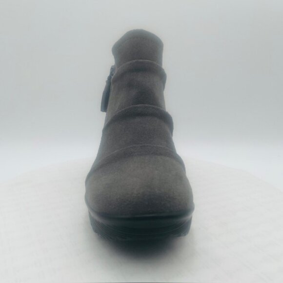 Skechers Gray Side Zip Suede Women's Ankle Boots - Size 9 - Picture 2 of 16